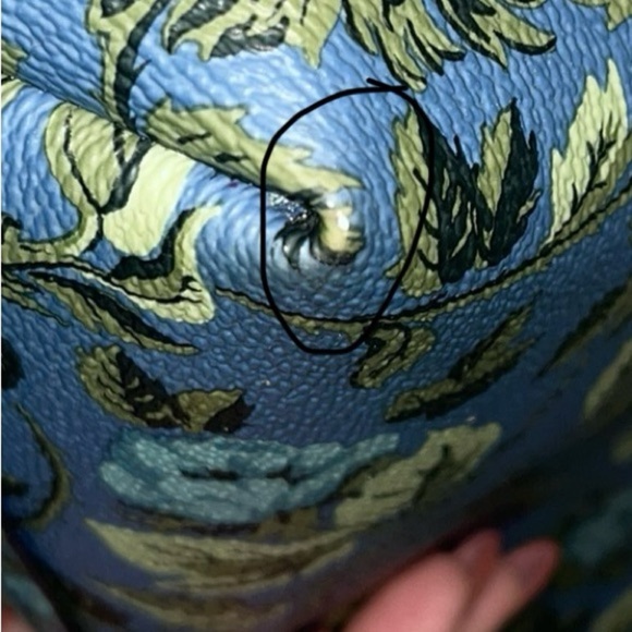 COACH Floral Print Coach Highline Tote Slate/Silver One Size - Picture 4 of 16